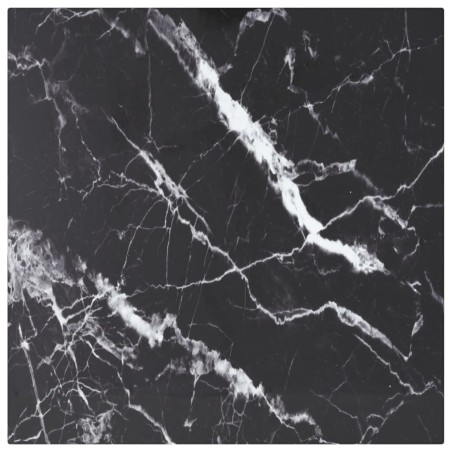Dessus de table noir 40x40 cm 6 mm verre trempé design marbre 529407529407
