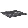 Dessus de table noir 40x40 cm 6 mm verre trempé design marbre 529407529407