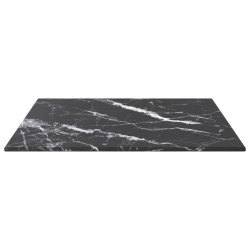Dessus de table noir 40x40 cm 6 mm verre trempé design marbre 529407529407