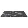 Dessus de table noir 40x40 cm 6 mm verre trempé design marbre 529407529407