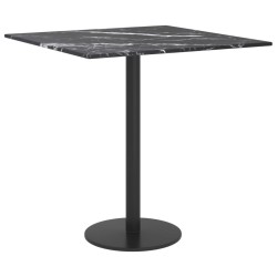 Dessus de table noir 40x40 cm 6 mm verre trempé design marbre 529407529407