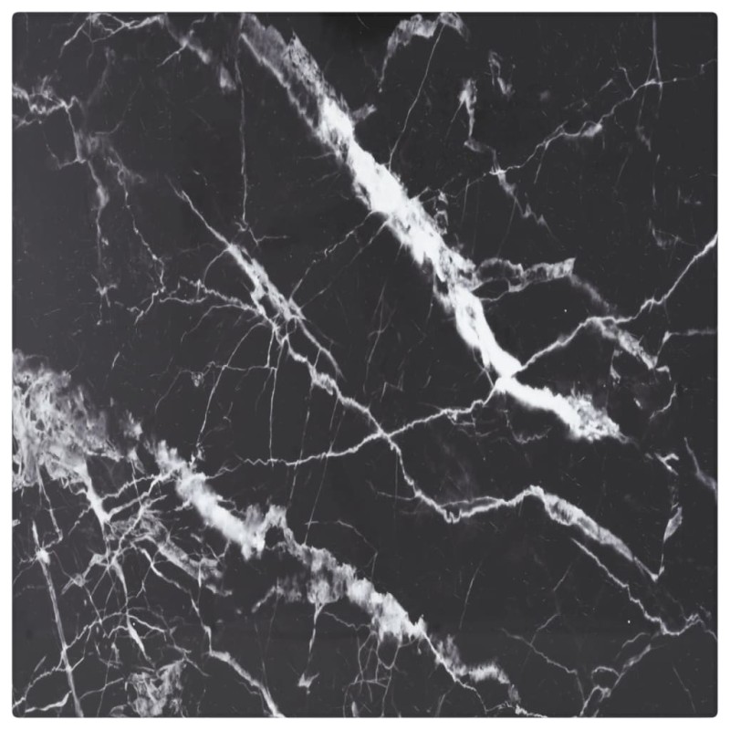 Dessus de table noir 30x30 cm 6 mm verre trempé design marbre 529410529410