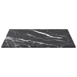 Dessus de table noir 30x30 cm 6 mm verre trempé design marbre 529410529410