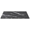 Dessus de table noir 30x30 cm 6 mm verre trempé design marbre 529410529410