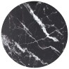 Dessus de table noir Ø40x0,8cm verre trempé avec design marbre 529414529414