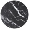 Dessus de table noir Ø80x1 cm verre trempé avec design marbre 529415529415
