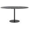 Dessus de table noir Ø80x1 cm verre trempé avec design marbre 529415529415
