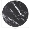 Dessus de table noir Ø80x1 cm verre trempé avec design marbre 529415529415
