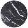 Dessus de table noir Ø70x0,8cm verre trempé avec design marbre 529416529416