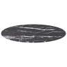 Dessus de table noir Ø70x0,8cm verre trempé avec design marbre 529416529416