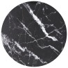 Dessus de table noir Ø60x0,8cm verre trempé avec design marbre 529418529418