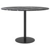 Dessus de table noir Ø60x0,8cm verre trempé avec design marbre 529418529418
