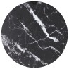Dessus de table noir Ø30x0,8cm verre trempé avec design marbre 529426529426