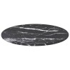 Dessus de table noir Ø30x0,8cm verre trempé avec design marbre 529426529426