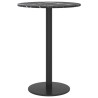 Dessus de table noir Ø30x0,8cm verre trempé avec design marbre 529426529426