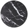 Dessus de table noir Ø90x1 cm verre trempé avec design marbre 529428529428
