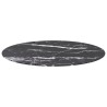 Dessus de table noir Ø90x1 cm verre trempé avec design marbre 529428529428