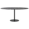 Dessus de table noir Ø90x1 cm verre trempé avec design marbre 529428529428