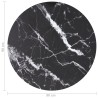 Dessus de table noir Ø90x1 cm verre trempé avec design marbre 529428529428