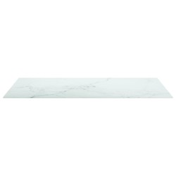 Dessus de table blanc 100x62 cm 8 mm verre trempé design marbre 529432529432