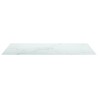 Dessus de table blanc 100x62 cm 8 mm verre trempé design marbre 529432529432