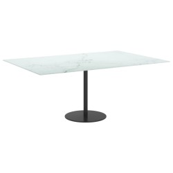 Dessus de table blanc 100x62 cm 8 mm verre trempé design marbre 529432529432