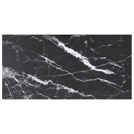 Dessus de table noir 100x50 cm 6 mm verre trempé design marbre 529434529434