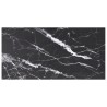Dessus de table noir 100x50 cm 6 mm verre trempé design marbre 529434529434