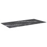 Dessus de table noir 100x50 cm 6 mm verre trempé design marbre 529434529434