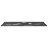 Dessus de table noir 100x50 cm 6 mm verre trempé design marbre 529434529434