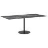 Dessus de table noir 100x50 cm 6 mm verre trempé design marbre 529434529434