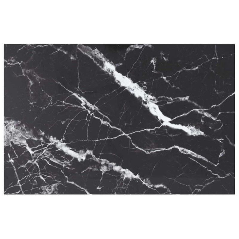 Dessus de table noir 100x62 cm 8 mm verre trempé design marbre 529435529435