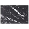 Dessus de table noir 100x62 cm 8 mm verre trempé design marbre 529435529435