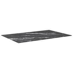 Dessus de table noir 100x62 cm 8 mm verre trempé design marbre 529435529435