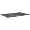 Dessus de table noir 100x62 cm 8 mm verre trempé design marbre 529435529435