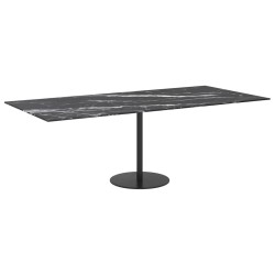 Dessus de table noir 100x62 cm 8 mm verre trempé design marbre 529435529435