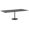 Dessus de table noir 100x62 cm 8 mm verre trempé design marbre 529435529435