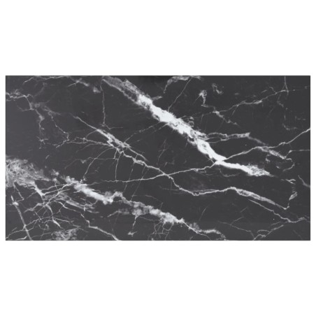 Dessus de table noir 120x65 cm 8 mm verre trempé design marbre 529436529436