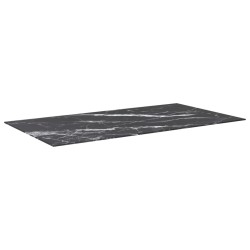 Dessus de table noir 120x65 cm 8 mm verre trempé design marbre 529436529436