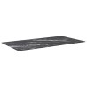 Dessus de table noir 120x65 cm 8 mm verre trempé design marbre 529436529436