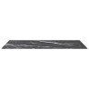 Dessus de table noir 120x65 cm 8 mm verre trempé design marbre 529436529436