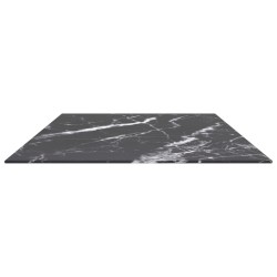 Dessus de table noir 120x65 cm 8 mm verre trempé design marbre 529436529436