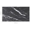 Dessus de table noir 120x65 cm 8 mm verre trempé design marbre 529436529436