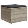 Salon de jardin avec coussins 7 pcs gris clair résine tressée 529439529439