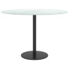 Dessus de table blanc Ø60x0,8cm verre trempé avec design marbre 529440529440