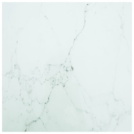 Dessus de table blanc 70x70 cm 6 mm verre trempé design marbre 529448529448