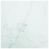 Dessus de table blanc 70x70 cm 6 mm verre trempé design marbre 529448529448