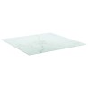 Dessus de table blanc 70x70 cm 6 mm verre trempé design marbre 529448529448
