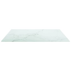 Dessus de table blanc 70x70 cm 6 mm verre trempé design marbre 529448529448