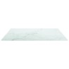 Dessus de table blanc 70x70 cm 6 mm verre trempé design marbre 529448529448